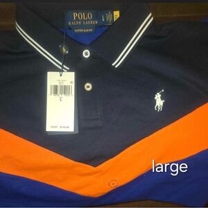 Polo Ralph Lauren Navy and Orange Polo Shirt